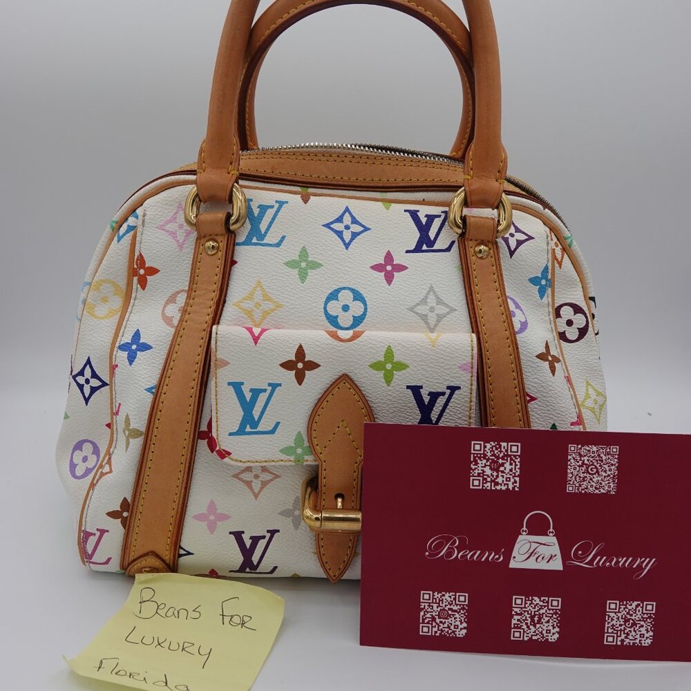 Louis Vuitton Authentic Multicolor Monogram Priscilla White - Picture 2 of 16